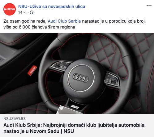 Intervju predsednika Audi kluba Srbije za portal NS Uživo