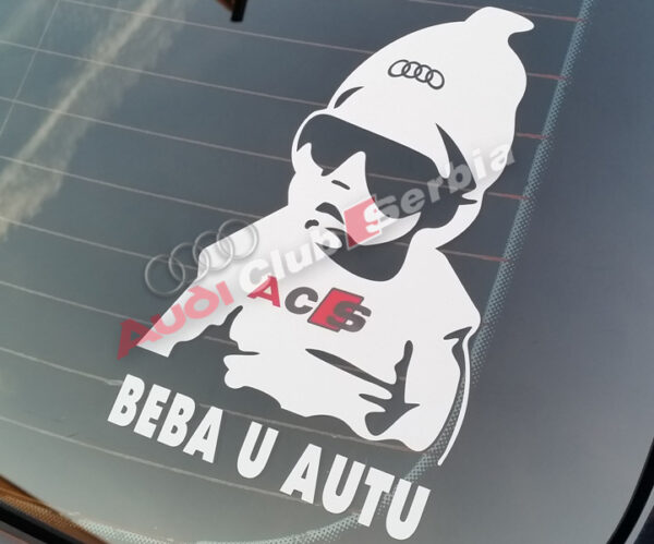 Audi nalepnica beba u autu 3